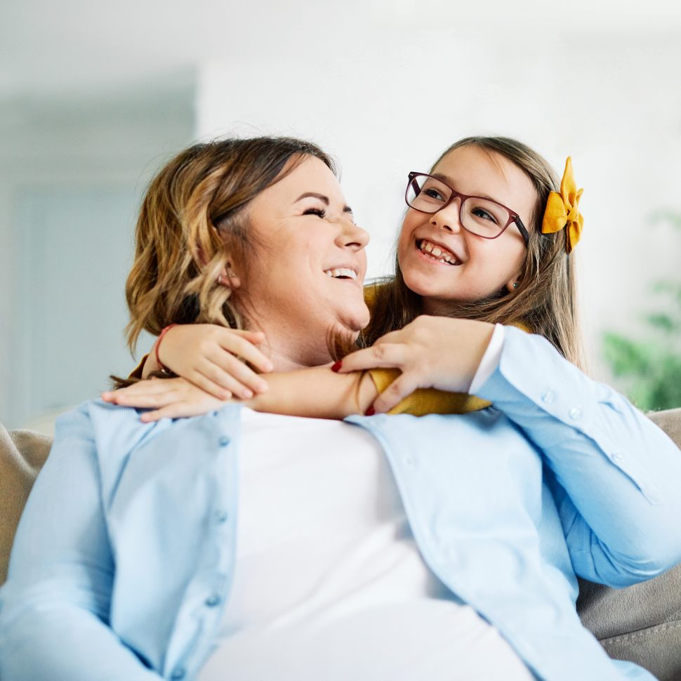 child daughter mother family happy playing kid childhood mother and daughter playing and having fun at home